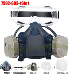 Respirador de Cara Completa Tipo 6800 con Kit de Filtros 15 Piezas