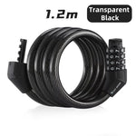 Candado de Cable de Acero de 120 cm con Combinación de 4 Dígitos