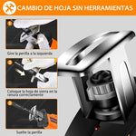 Sierra Recíproca Inalámbrica, Sable Eléctrico Con 2 Baterías Y 4 Hojas De Sierra