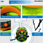 Casco de Seguridad Industrial Integral con Protección Auditiva, Visor y Luz LED