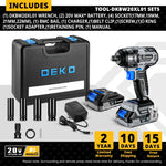 Llave de Impacto Eléctrica Sin Escobillas, 20V MAX