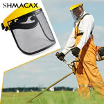 Careta de Protección Facial con Visor de Malla Metálica para Jardinería