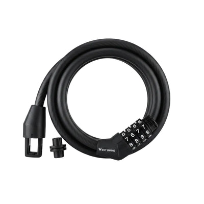 Candado de Cable de Acero de 120 cm con Combinación de 4 Dígitos