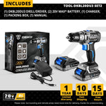 Taladro Inalámbrico de 20V con 2 Velocidades para Carpintería y Uso Doméstico