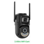 Cámara de Seguridad Exterior WiFi de Lente Dual
